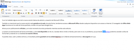 Probando Office Web Apps