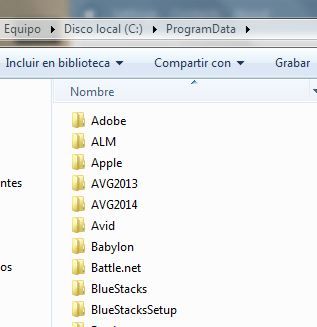 Carpeta Program Data