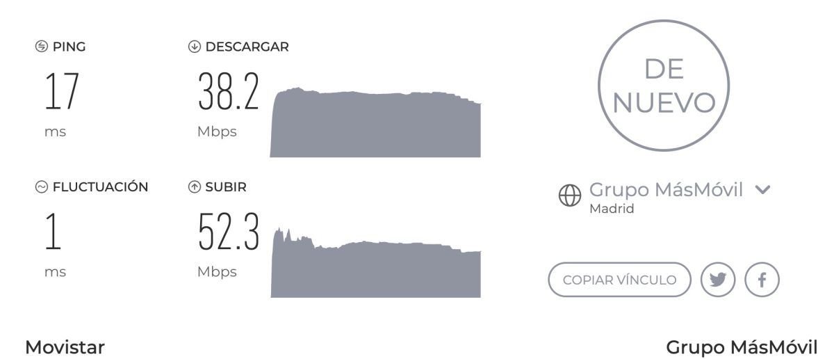 Hacer un test de velocidad