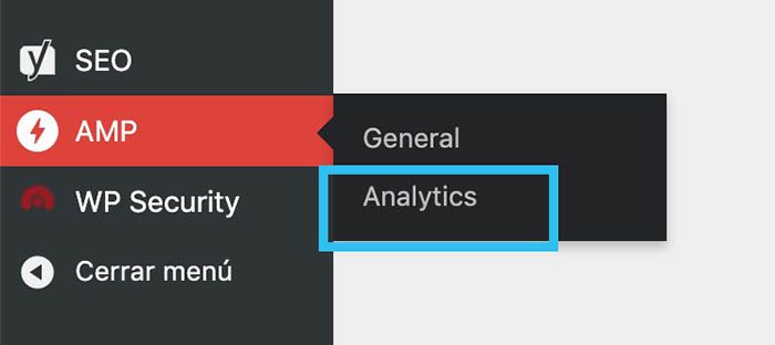 Poner Analitycs en AMP