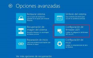 Pulsa Configuración de firmware