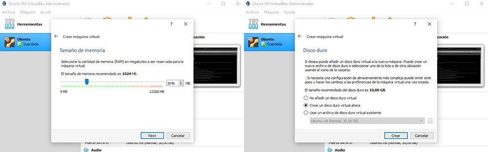 cuadro 6 instalar Ubuntu en Windows con VirtualBox