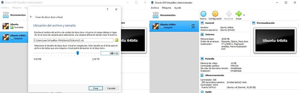 cuadro 8 instalar Ubuntu VirtualBox