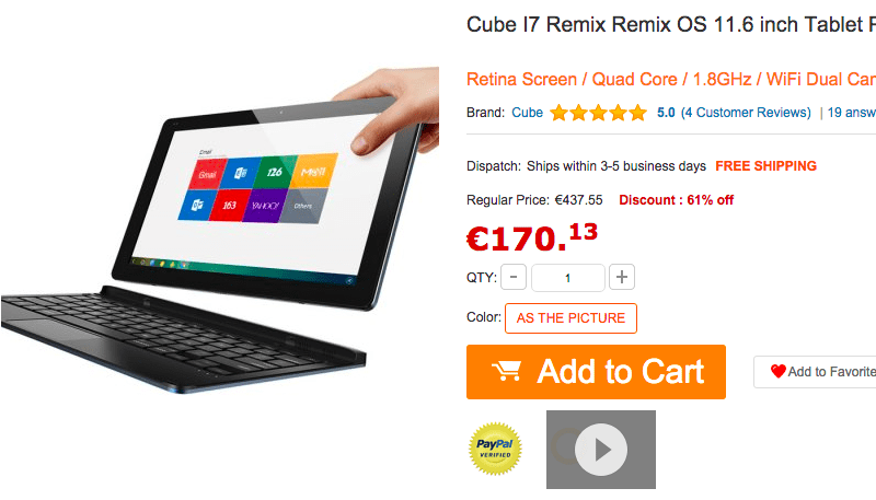 cube i7 remix precio y disponiblidad