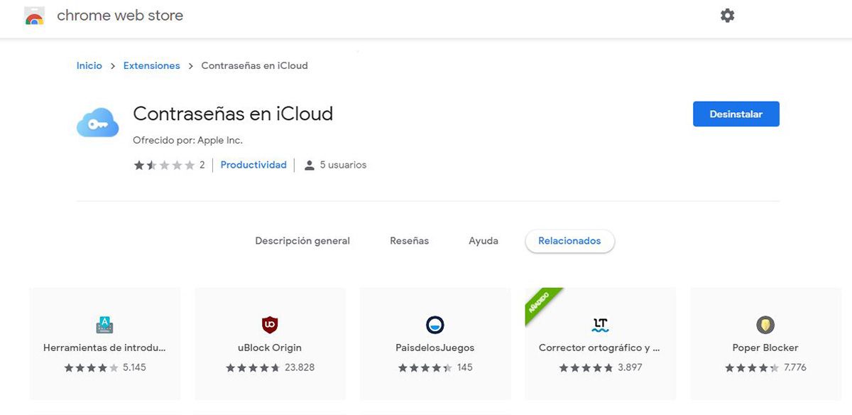 icloud con chrome captura