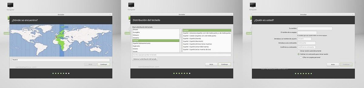 linux mint tres cuadros