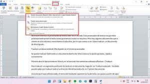 traducir un documento de Word gratis revisar opciones