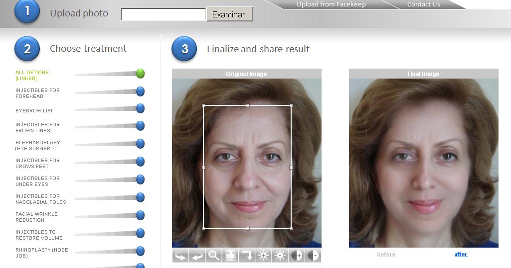 Retocar rostros online de forma automática